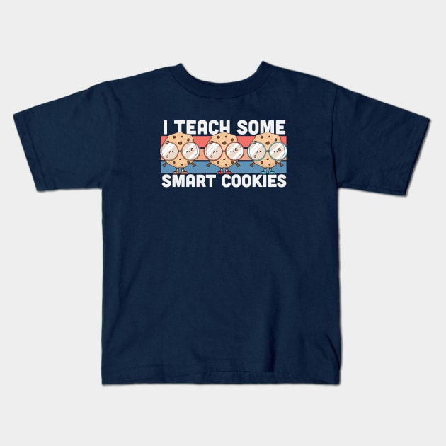 I Teach Some Smart Cookies | Cute Teacher Graphic Kids T-Shirt by SLAG_Creative